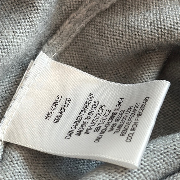 Sag Harbor Petite Small Heather Grey Cowl Neck Sweater - Picture 8 of 8